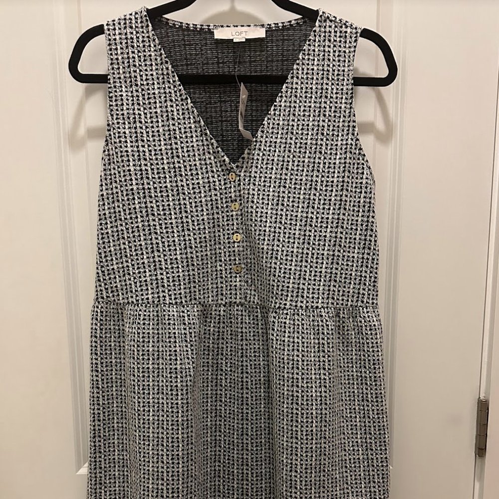 Loft Checker Dress - NWT